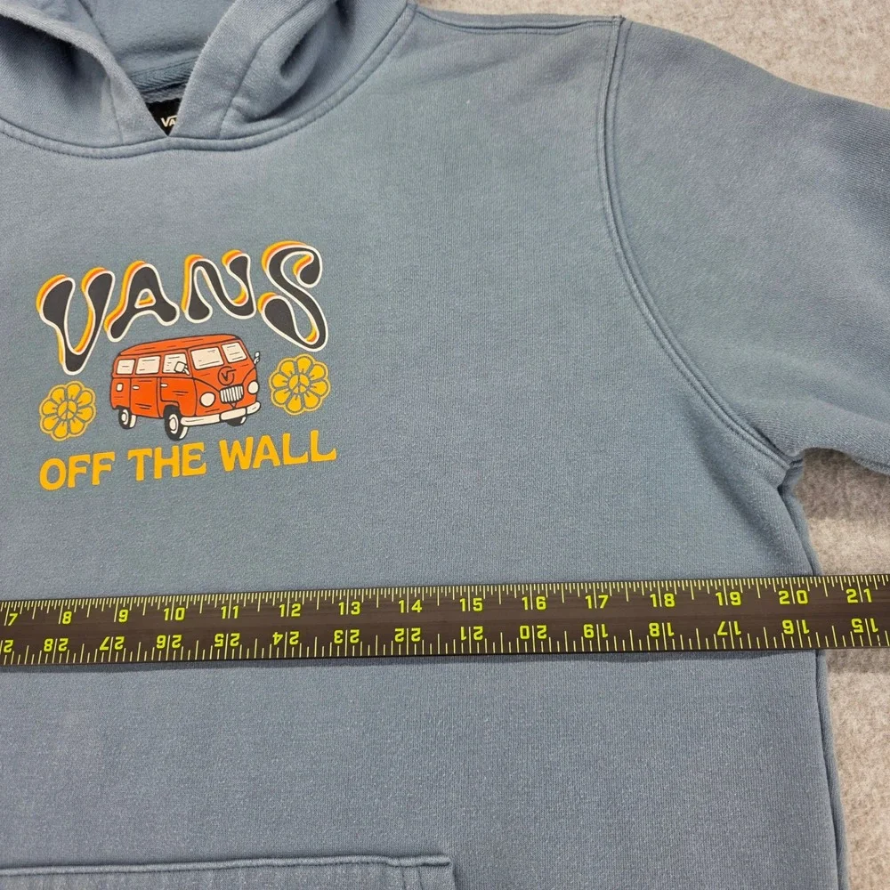 Vans Graphic Hoodie Kids XL‎ Blue Off The Wall Van VW Bus Exploring The World